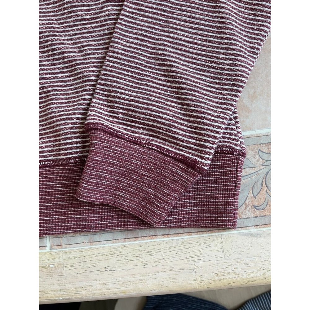 Jachs New York Sweatshirt Burgundy striped white cotton blend‎  Men size M - Picture 3 of 7
